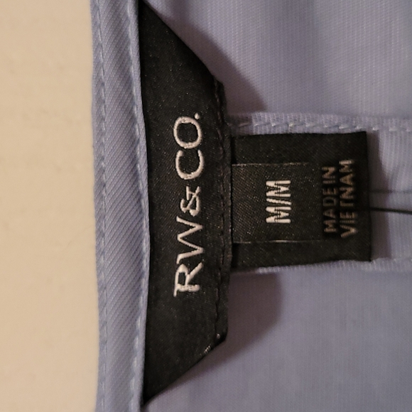 RW&CO Oversized Plain Weave Popover Blouse with Puffy Long Sleeves (M) - Picture 3 of 5